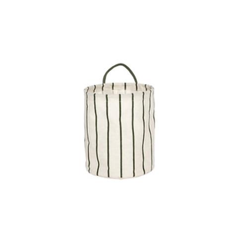 OYOY Raita Laundry/Storage Basket Small Green/Offwhite